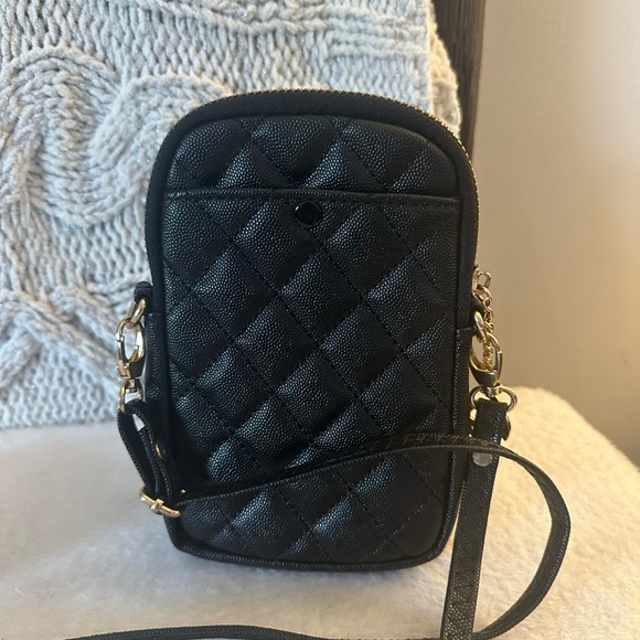 Black Quilted Mini Crossbody by CC Beauty - Picture 3 of 7